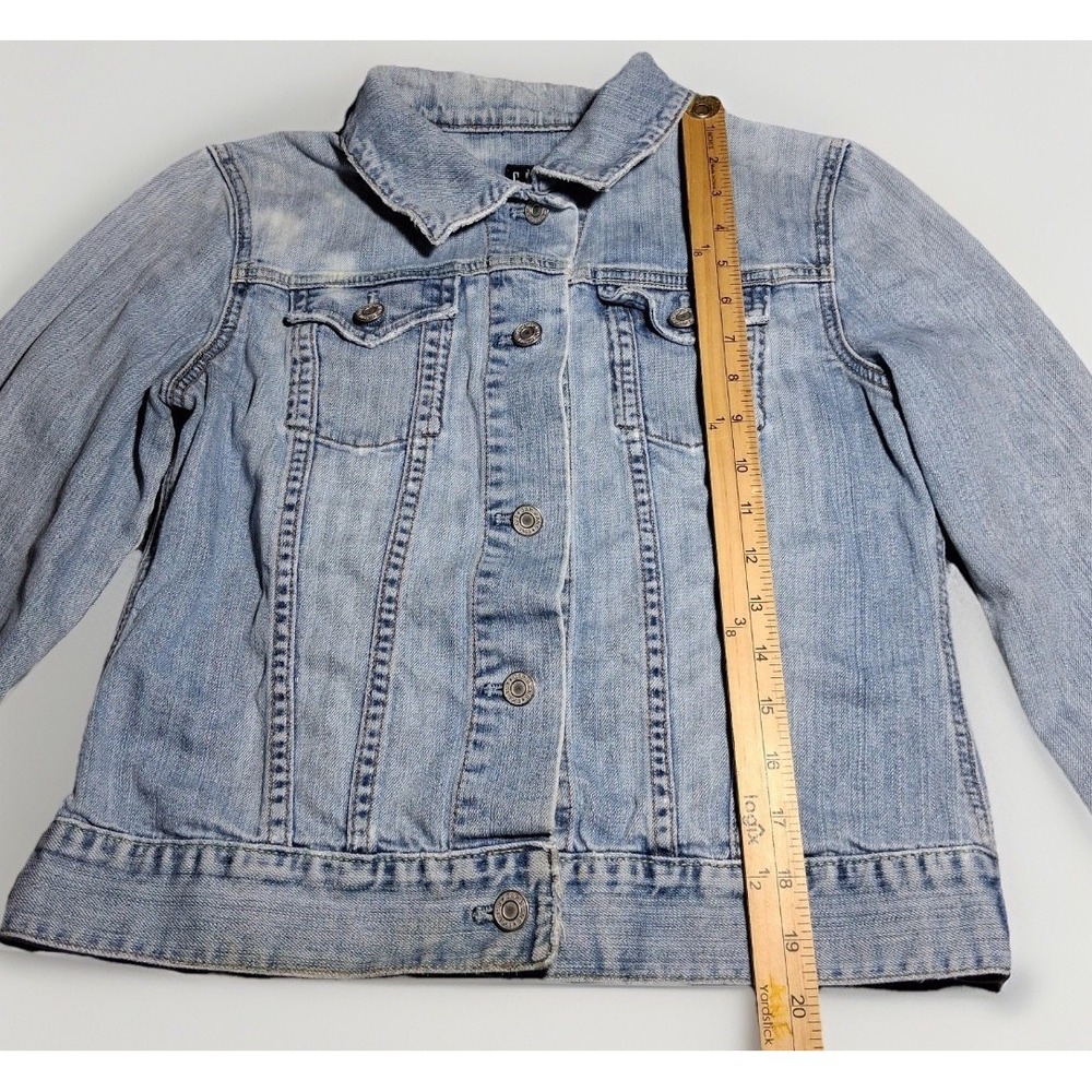 Gap 1969 Womens Light Wash Denim Trucker Jacket Size M Blue Stretch Cotton Blend - Picture 9 of 14